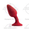 Plug anal atenciopelado con bola en el interior